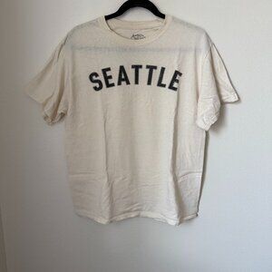 Seattle cream and black t-shirt